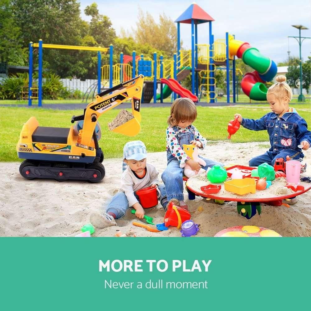 Keezi Kids Ride On Excavator - Yellow - Magdasmall