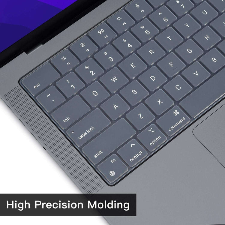 Keyboard Cover Skin For MacBook Air Pro 13 13.6 14 15.3 16 A2442 A2779 A2485 A2780 A2681 A2941 M1 M2 2021 to 2023 Grey