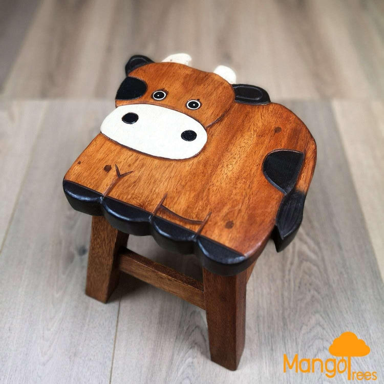 Kids Wooden Stool Cow - Magdasmall