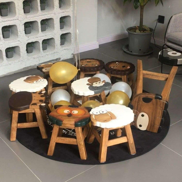 Kids Wooden Stool Owl