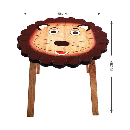 Kids Wooden Table Lion