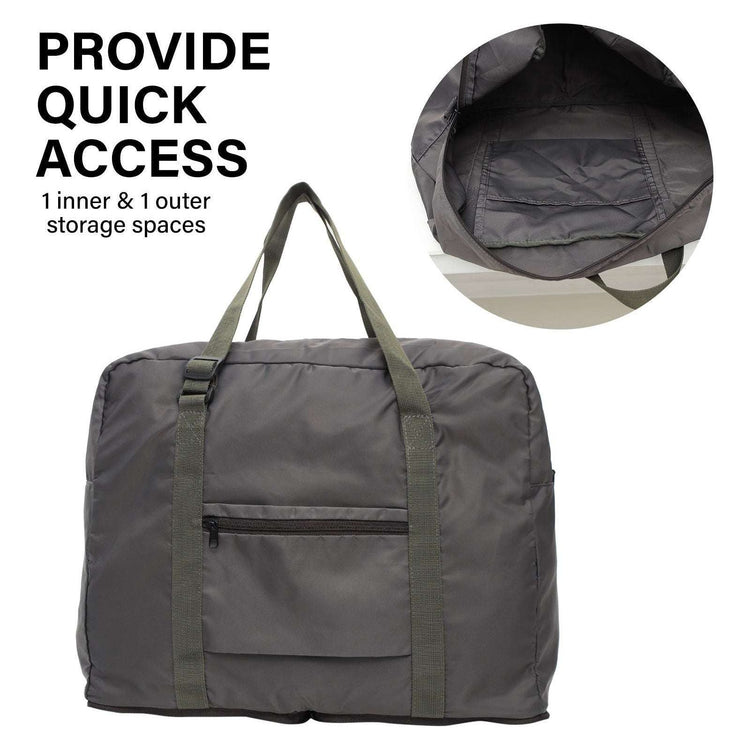 KOELE Khaki Shopper Bag Travel Duffle Bag Foldable Laptop Luggage KO-BOSTON