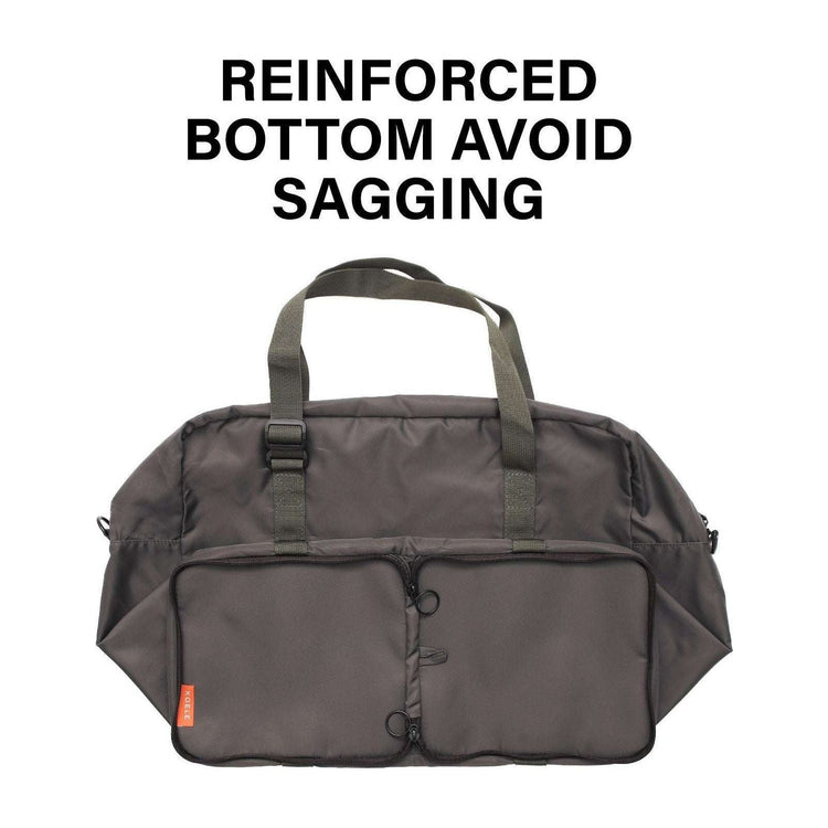 KOELE Khaki Shopper Bag Travel Duffle Bag Foldable Laptop Luggage KO-BOSTON
