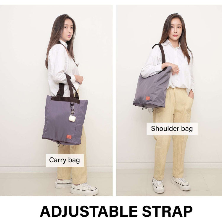 KOELE Purple Shopper Bag Tote Bag Foldable Travel Laptop Grocery KO-SHOULDER - Magdasmall