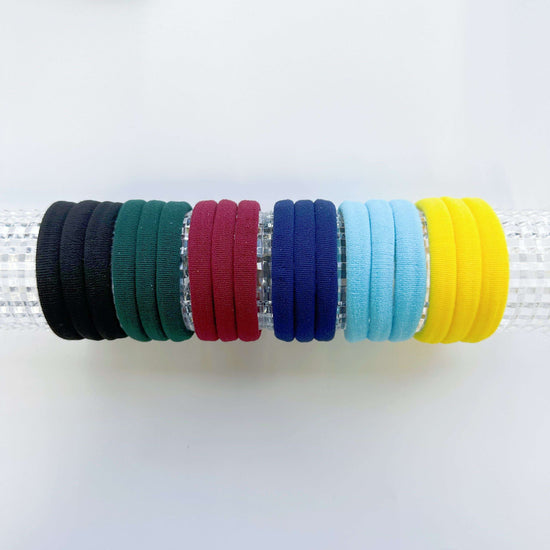 MANGO JELLY Metal Free Hair ties (4.5cm) - School Colour Navyn 10P - Six Pack