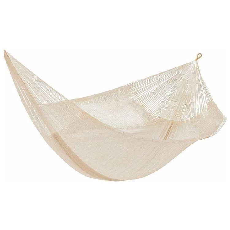 Mayan Legacy Queen Size Super Nylon Mexican Hammock in Cream Colour - Magdasmall