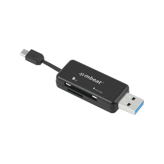 MBEAT Ultra Dual USB Reader - USB 30 Card Reader plus Micro USB 20 OTG Reader - USB 30 SD/Micro SD card reader for PC/MAC