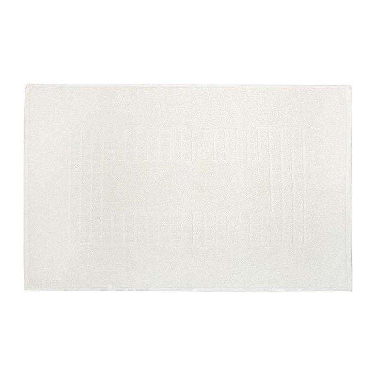 Microfiber Soft Non Slip Bath Mat Check Design (Cream)