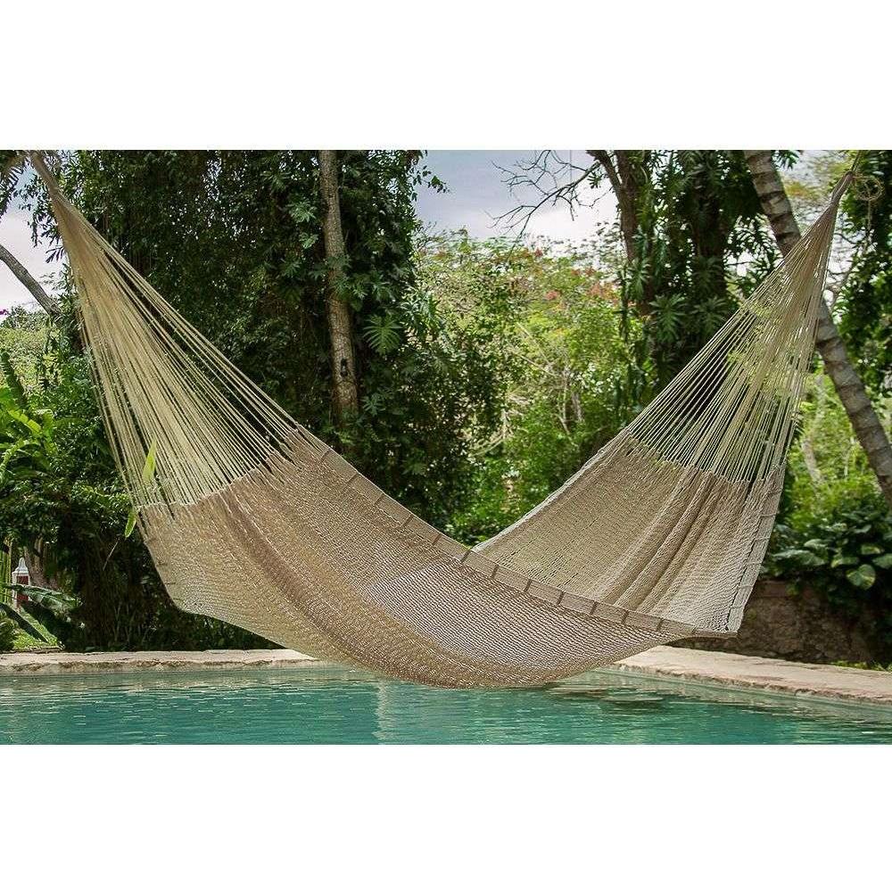 Outdoor undercover cotton Mayan Legacy hammock Family size Marble