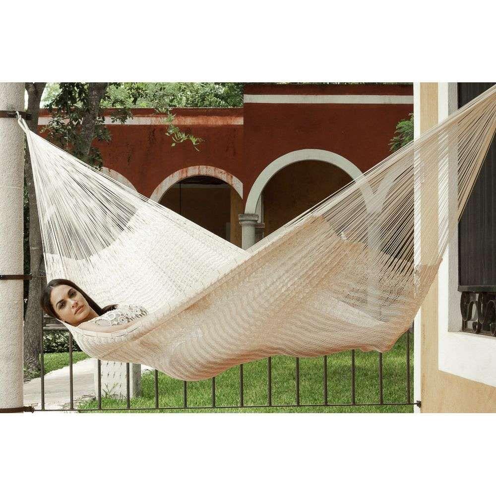 Outdoor undercover cotton Mayan Legacy hammock Family size Marble