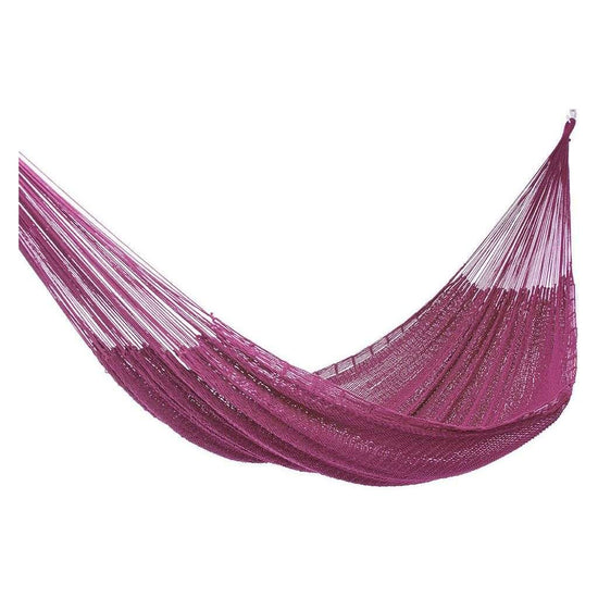Outdoor undercover cotton Mayan Legacy hammock King size Mexican Pink - Magdasmall