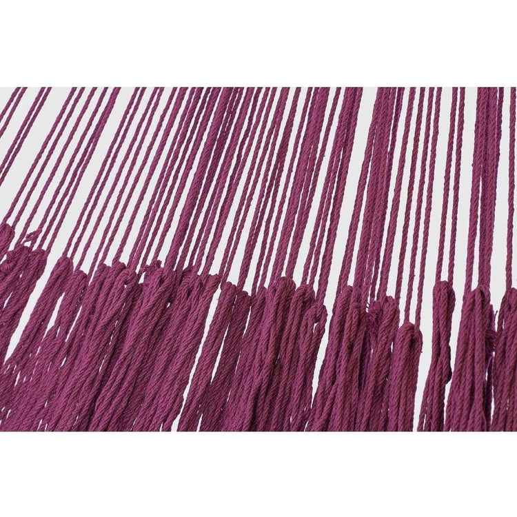 Outdoor undercover cotton Mayan Legacy hammock King size Mexican Pink - Magdasmall