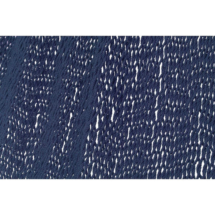 Outdoor undercover cotton Mayan Legacy hammock with hand crocheted tassels King Size Blue - Magdasmall