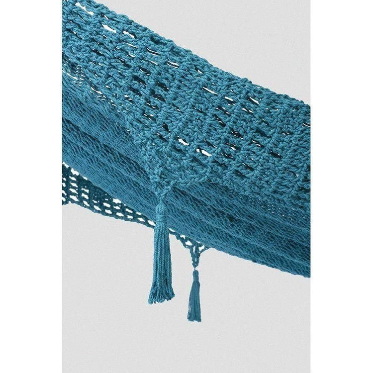 Outdoor undercover cotton Mayan Legacy hammock with hand crocheted tassels Queen Size Bondi - Magdasmall