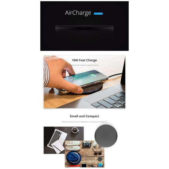 Photofast AirCharge Qi Compatible 10W Fast Charge (SKU:AC8000)