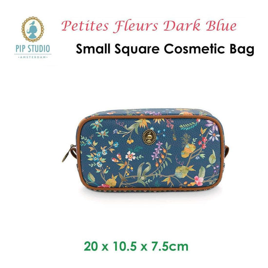 PIP Studio Petites Fleurs Dark Blue Small Square Cosmetic Bag