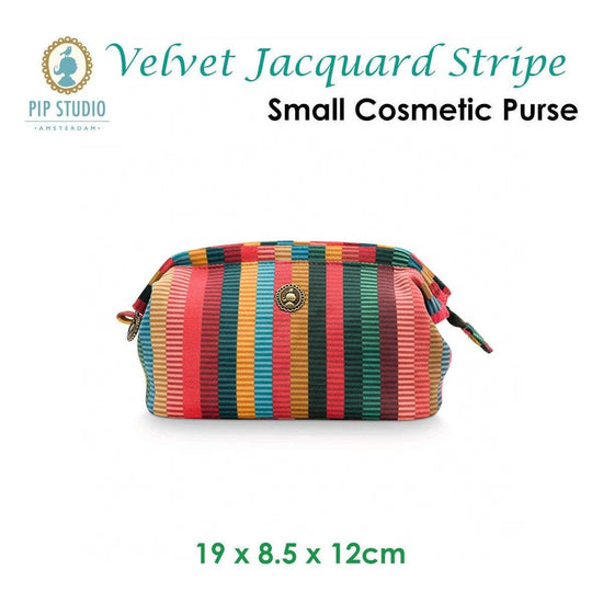 PIP Studio Velvet Jacquard Stripe Small Cosmetic Purse