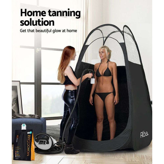 Portable Pop Up Tanning Tent - Black