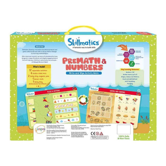 Pre-Math and Numbers - Early Education - 17 Write & Wipe Educational Games - Magdasmall