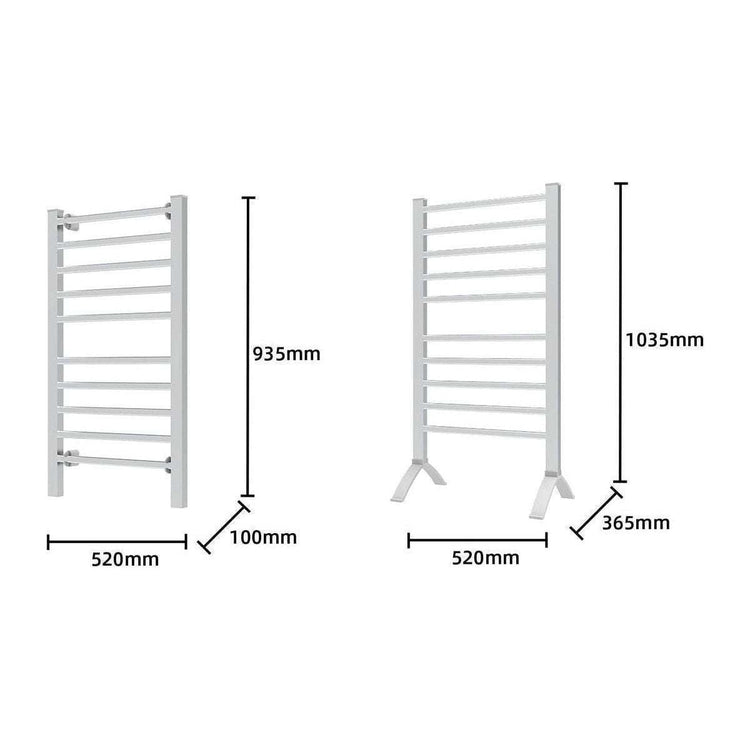 Pronti Heated Towel Rack Electric Bathroom Towel Rails Warmer Ev-160- Silver