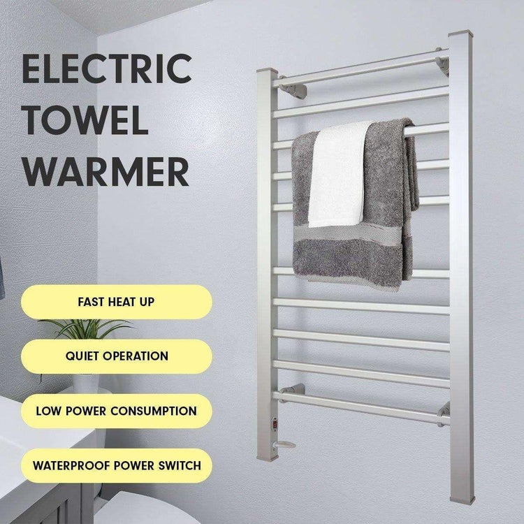 Pronti Heated Towel Rack With Timer Wall-mounted Freestanding Electric 160 Watts - Magdasmall