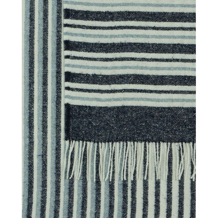 Richmond Throw - Reclaimed Wool Blend - Navy - Magdasmall