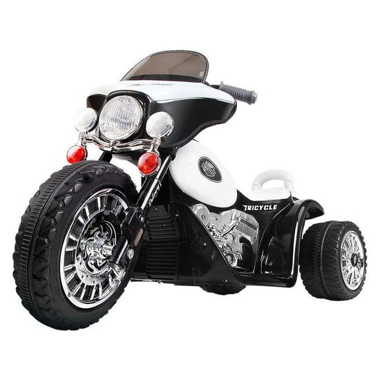 Rigo Kids Electric Ride On Patrol Police Car Harley-Inspired 6V Black