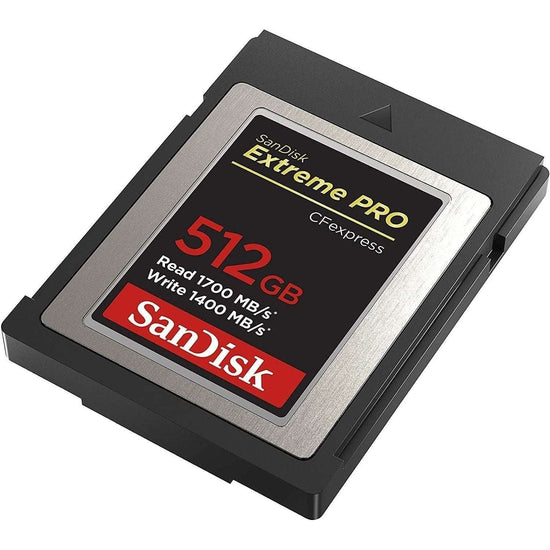 SanDisk 512GB Extreme PRO CFexpress Card Type B - SDCFE-512G-GN4NN READ 1700 MB/S WRITE 1400MB/S