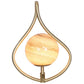 Sarantino Sculptural Orange Glass Table Lamp With White Marble Base - Magdasmall