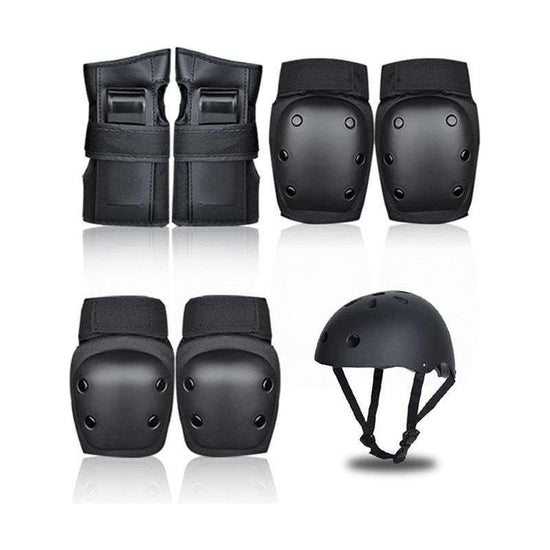 Scooter Protective Gear with Knee Elbow Pads Wrist Guards Helmet for Kids/Teens/Adult Large