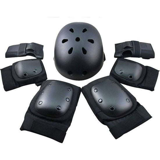 Scooter Protective Gear with Knee Elbow Pads Wrist Guards Helmet for Kids/Teens/Adult Small