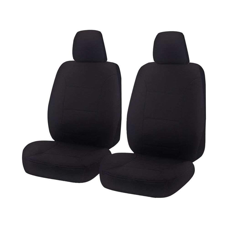 Seat Covers for HOLDEN COLORADO RG SERIES F 06/2012 - ON SINGLE / DUAL FRONT 2X BUCKETS BLACK CHALLENGER