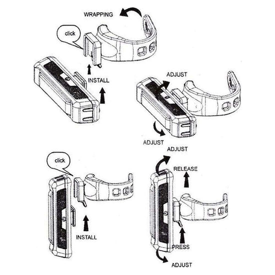 Set USB Rechargeable LED Bike Front Light headlight lamp Bar rear Tail Wide Beam