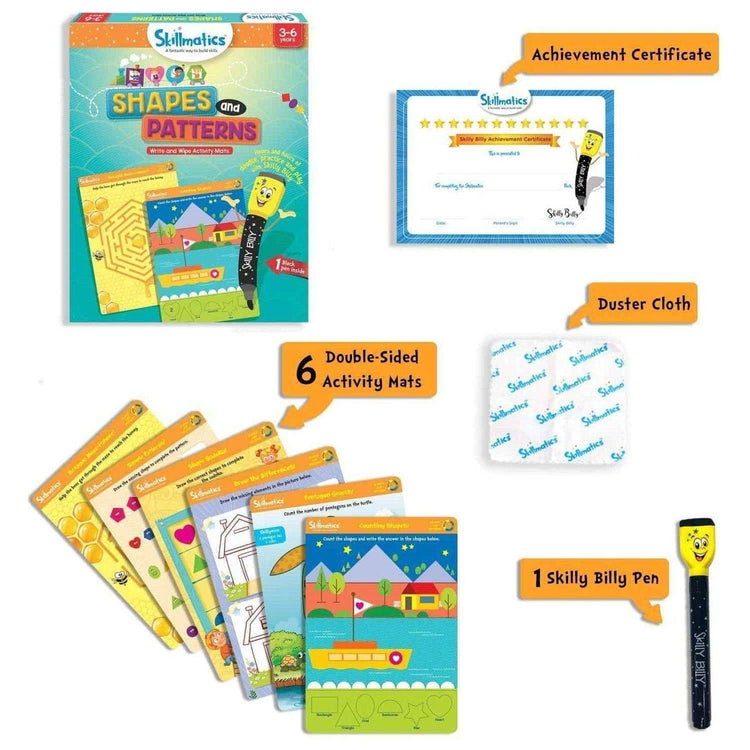 Shapes and Patterns - Write & Wipe Educational Games for Kids - Magdasmall