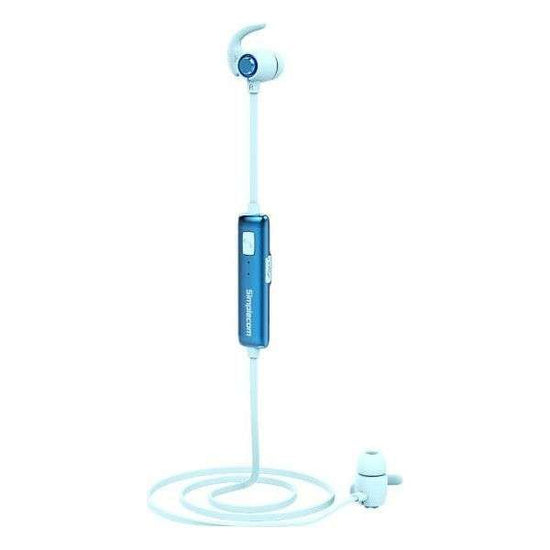 Simplecom BH310 Metal In-Ear Sports Bluetooth Stereo Headphones Blue