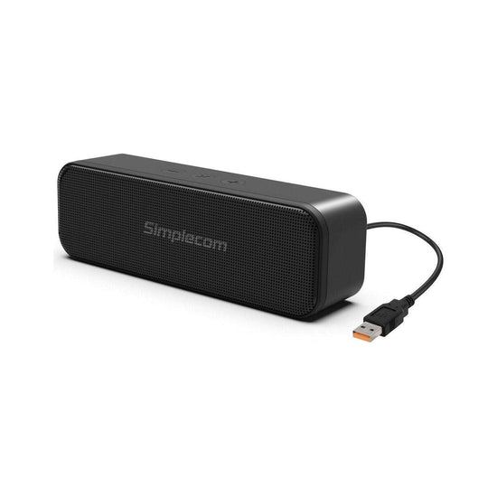 Simplecom UM228 Portable USB Stereo Soundbar Speaker Plug and Play with Volume Control for PC Laptop