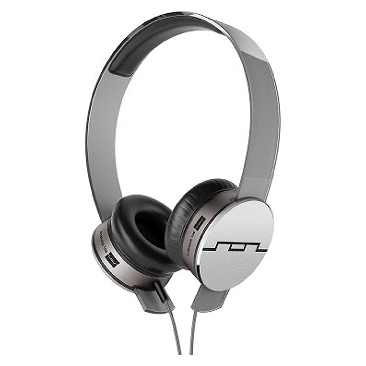 SOL Republic Tracks HD High Def V10 Headphones On Ear Wired Silver Grey