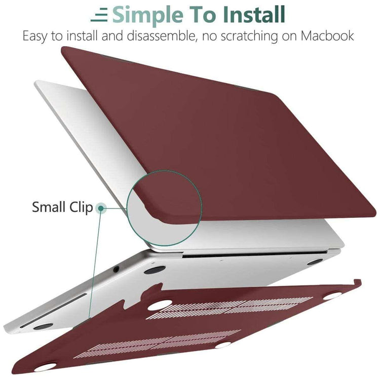 Suitable for 2023 2022 MacBook Air 13 inch case M2 Model A2681 Hard Shell Case Keyboard Cover Wine Red