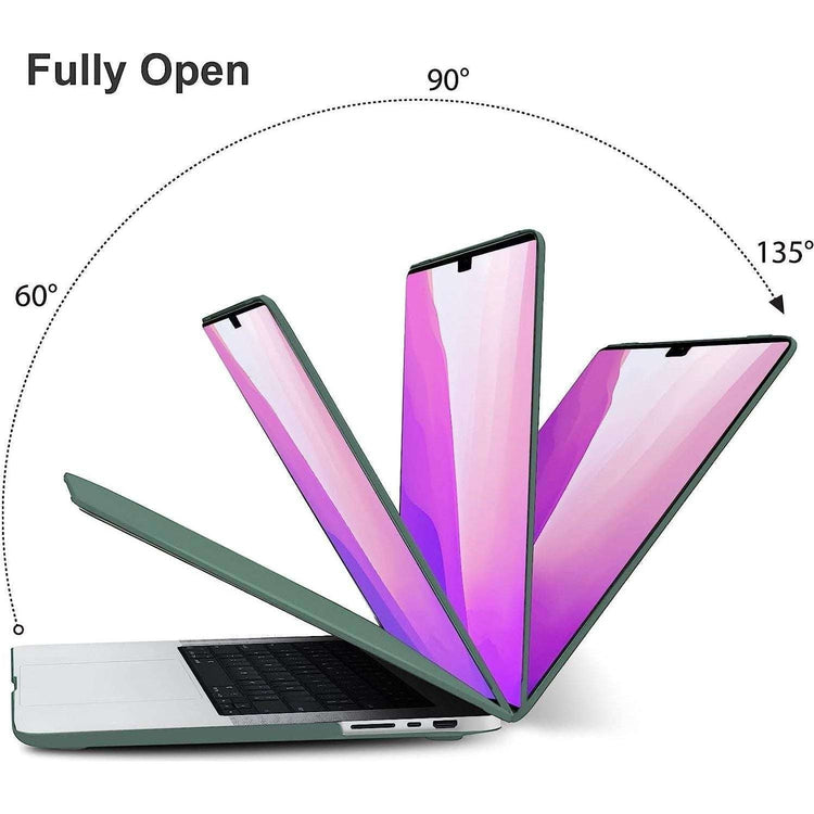 Suitable for MacBook Pro 16 inch Case 2023 2022 2021 M2 A2780 A2485 M1 Pro/Max Hard Shell Case Keyboard Cover Midnight Green