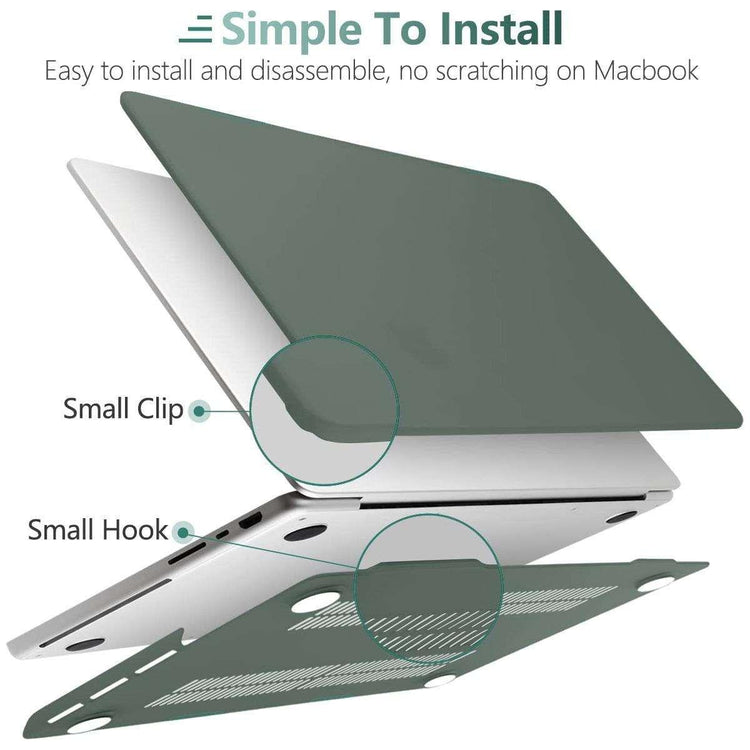 Suitable for MacBook Pro 16 inch Case 2023 2022 2021 M2 A2780 A2485 M1 Pro/Max Hard Shell Case Keyboard Cover Midnight Green