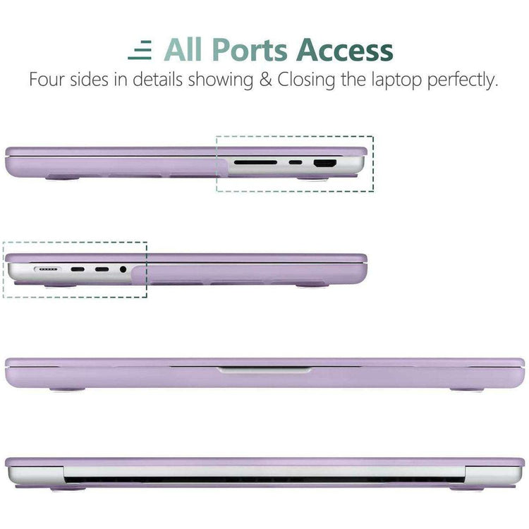 Suitable for MacBook Pro 16 inch Case 2023 2022 2021 M2 A2780 A2485 M1 Pro/Max Hard Shell Case Keyboard Cover Purple