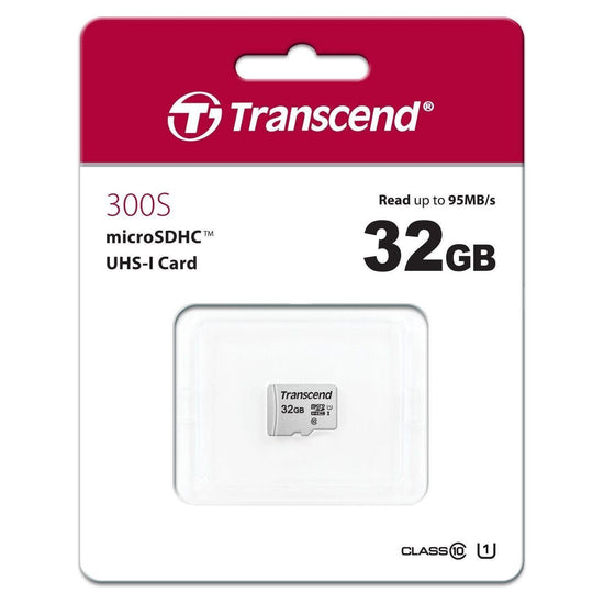 TRANSCEND TS32GUSD300S 32GB UHS-I U1 microSD w/o Adapter (microSDHC I, C10, U1)