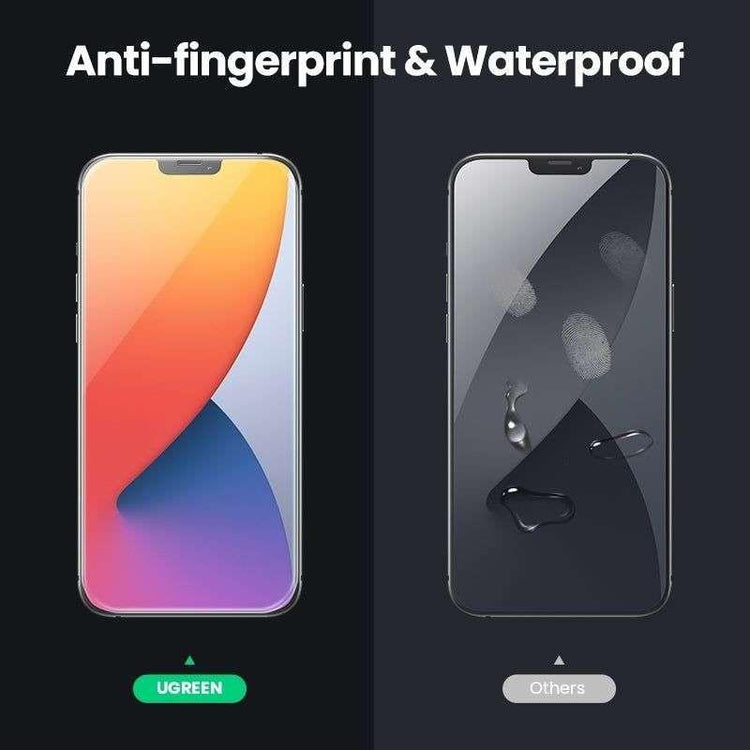 UGREEN 20338 2.5D Full Cover HD Screen Tempered Protective Film for iPhone 12/6.7" Twin Pack