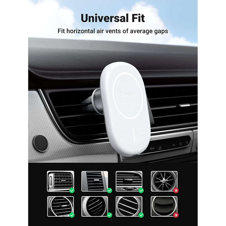 UGREEN 40117 Magnetic Wireless Car Charger - Magdasmall