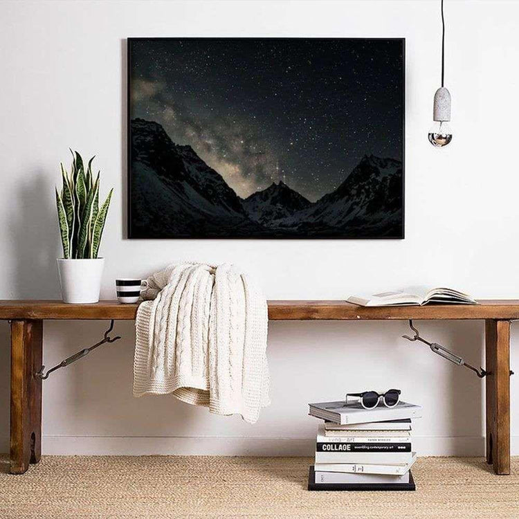 Wall Art 40cmx60cm Night Court Black Frame Canvas - Magdasmall