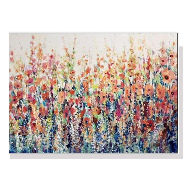 Wall Art 60cmx90cm Flourish Of Spring White Frame Canvas