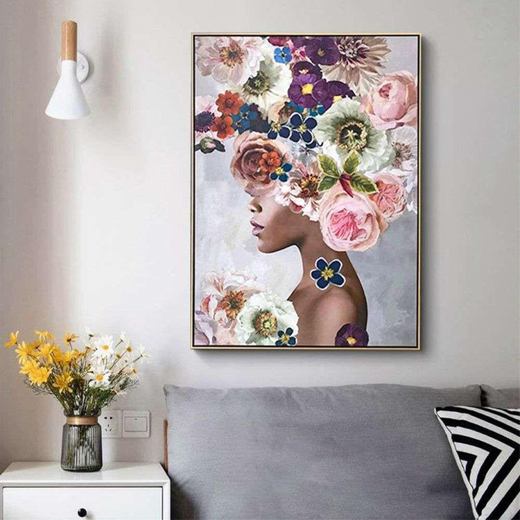 Wall Art 60cmx90cm Foolish in Love II Gold Frame Canvas - Magdasmall