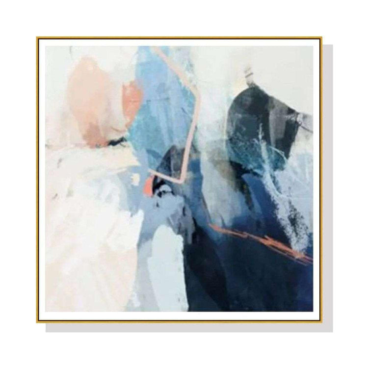 Wall Art 70cmx70cm Luz I Gold Frame Canvas - Magdasmall