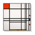 Wall Art 80cmx80cm Abstract Art By Piet Mondrian Black Frame Canvas