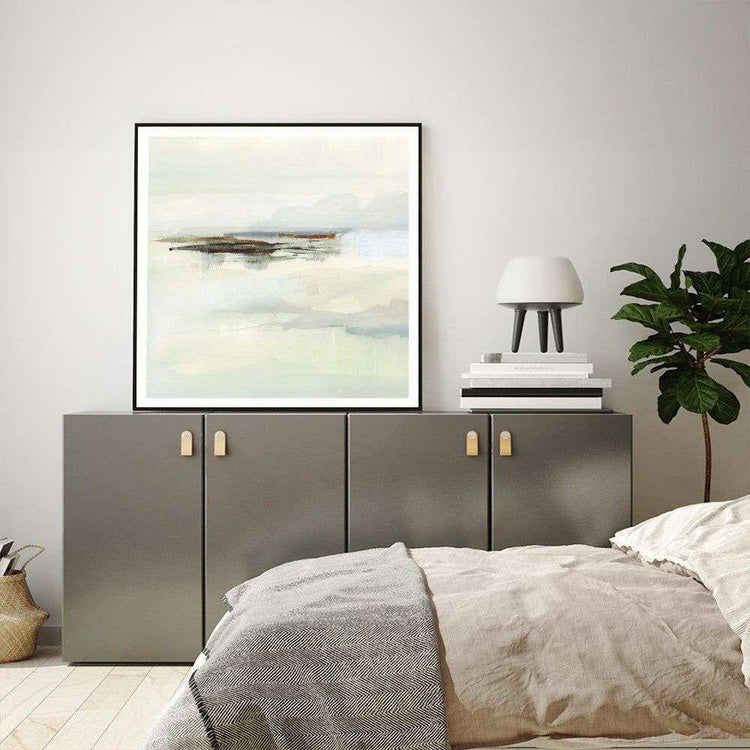 Wall Art 90cmx90cm Atmospheric Edge Black Frame Canvas - Magdasmall